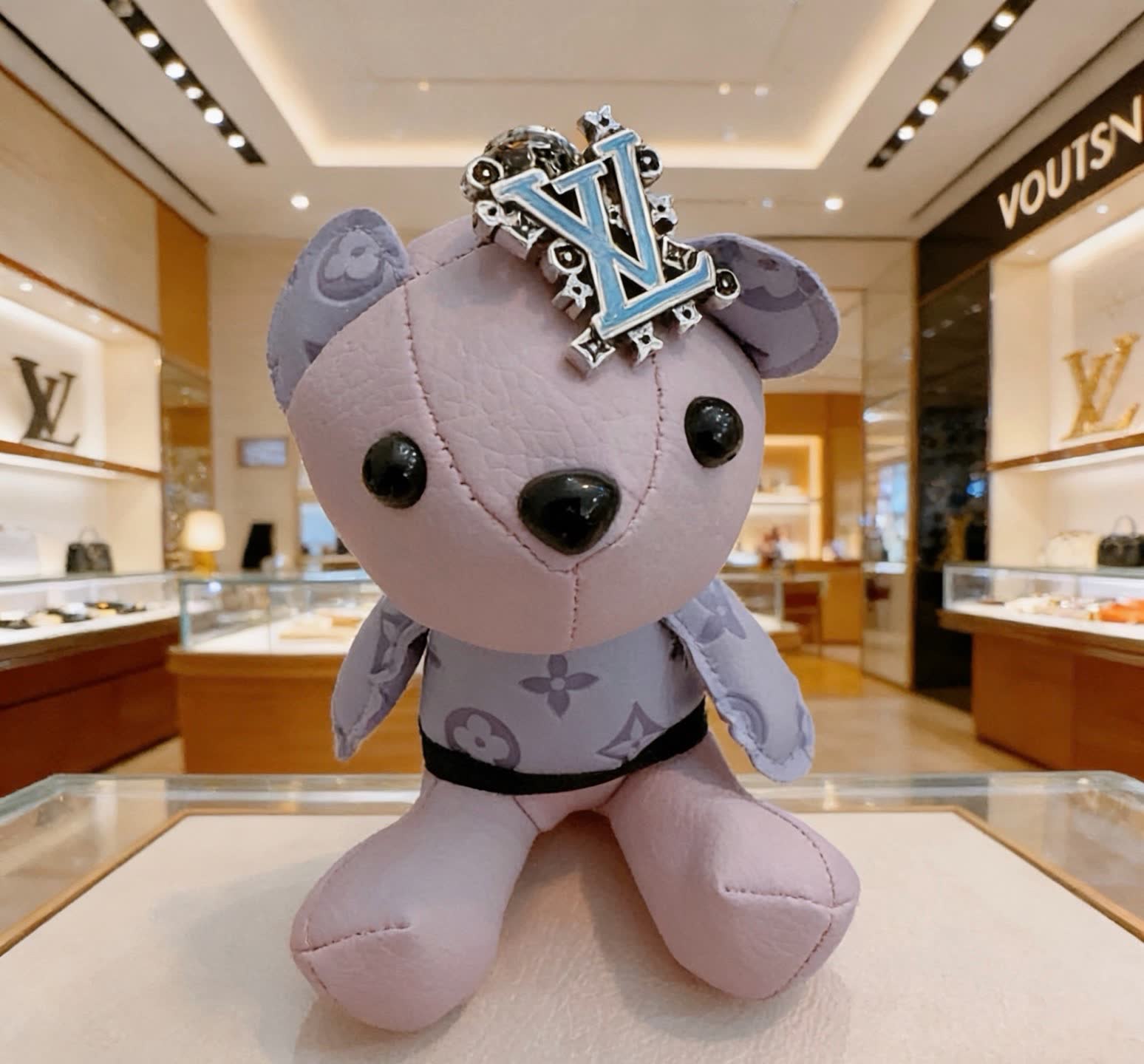 Louis Vuitton Teddy Bear Keychain